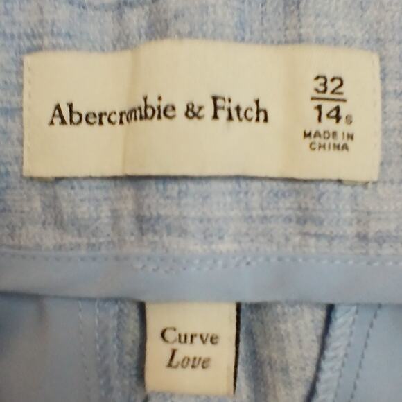 Abercrombie & Fitch SZ 32/14 Curve Love Sloane Tailored Pant Blue NWOT - Picture 8 of 10